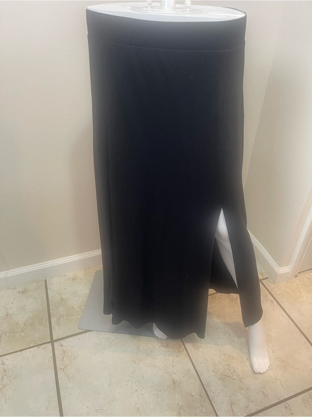 BCX Black Maxi Skirt with Side Slit